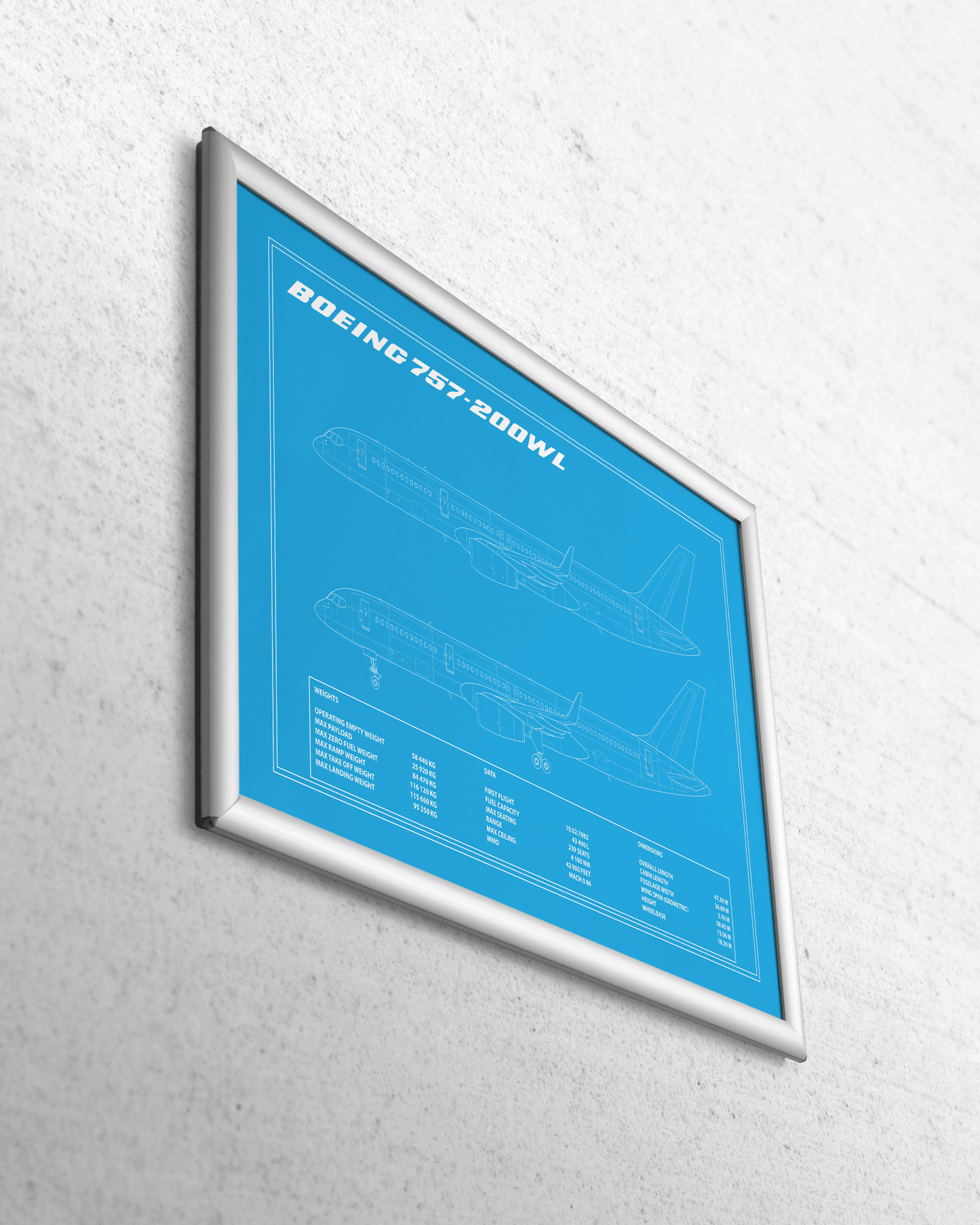 BOEING 757-200 BLUEPRINT - Aeroprints Shop