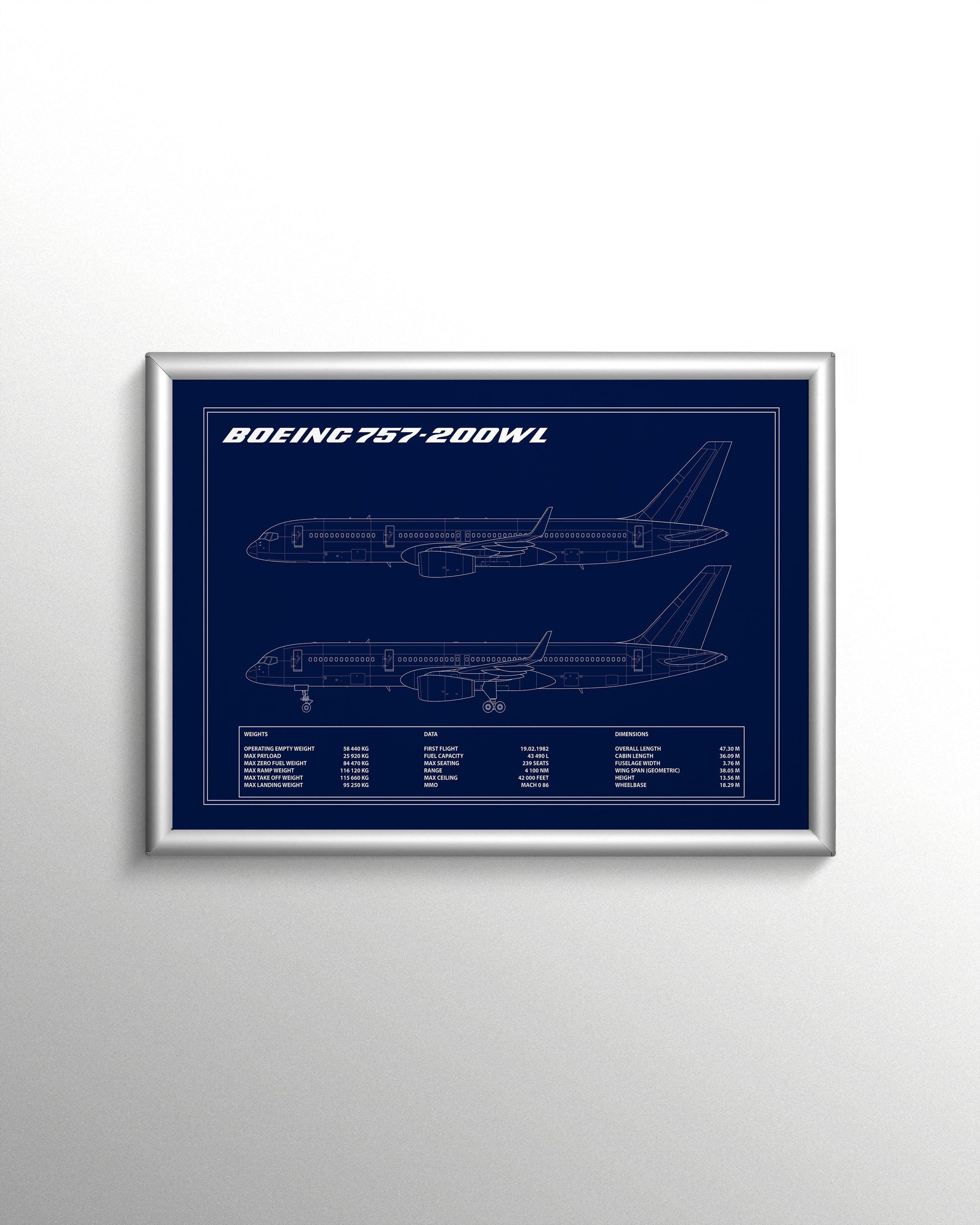 BOEING 757-200 BLUEPRINT - Aeroprints Shop