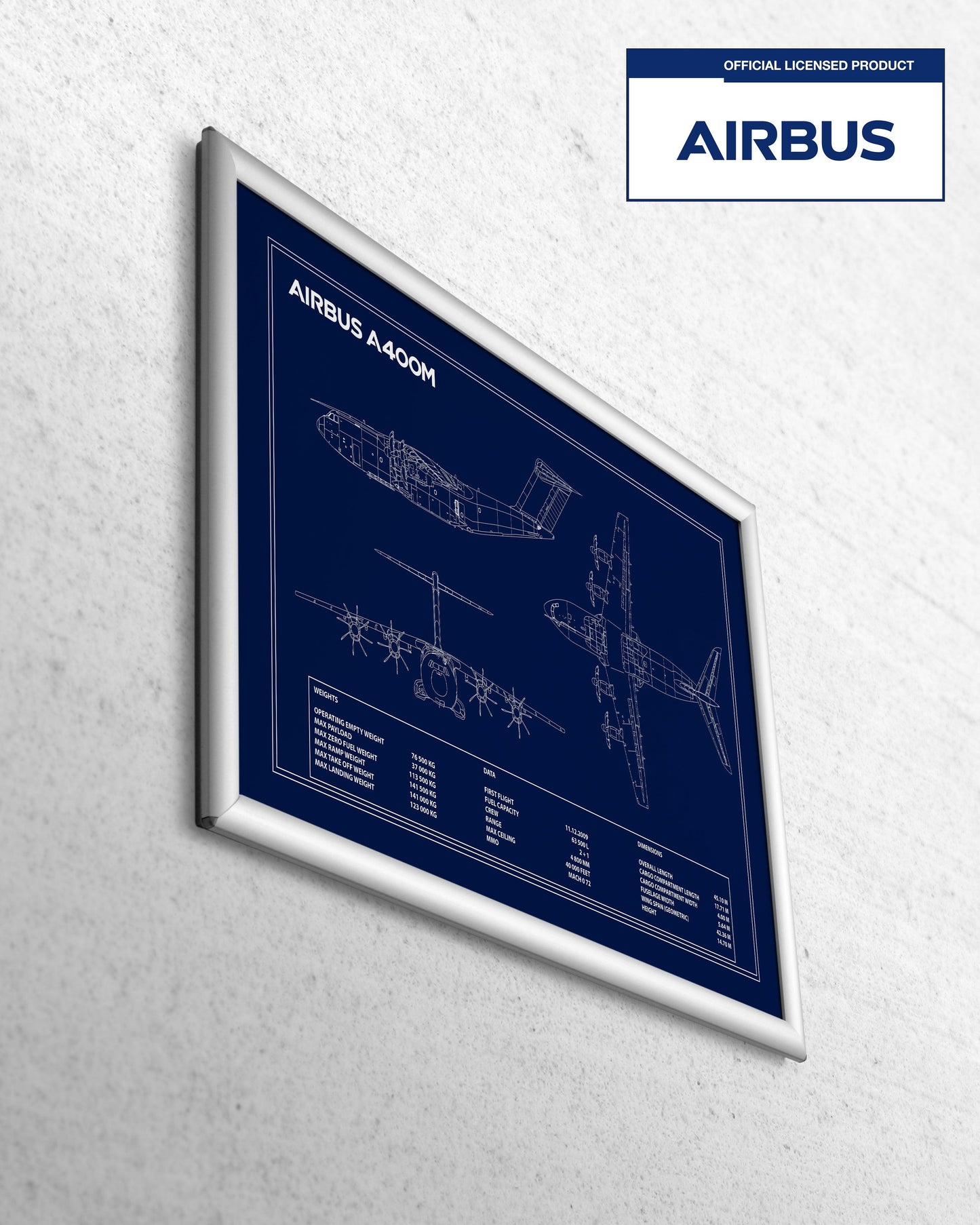 Airbus A400M Blueprint Poster