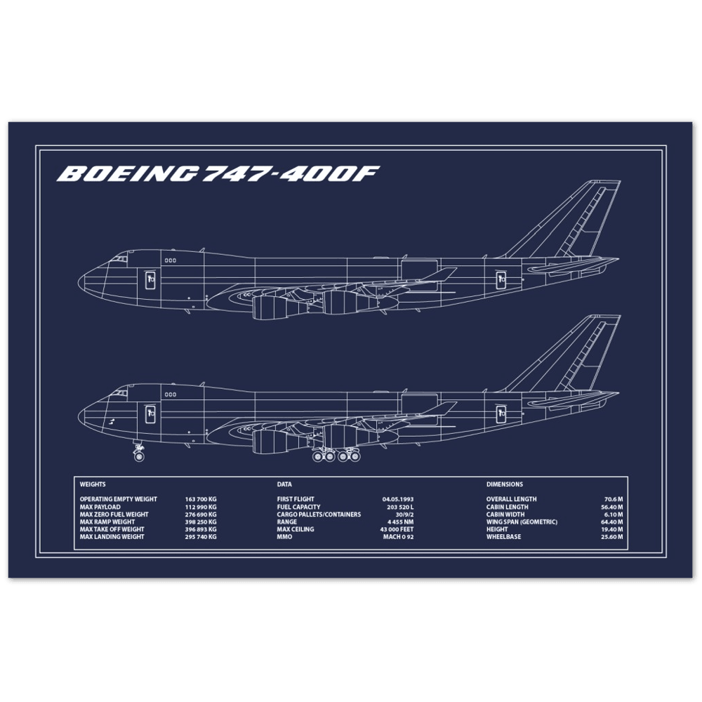 BOEING 747-400F (FREIGHTER) BLUEPRINT - Aeroprints Shop